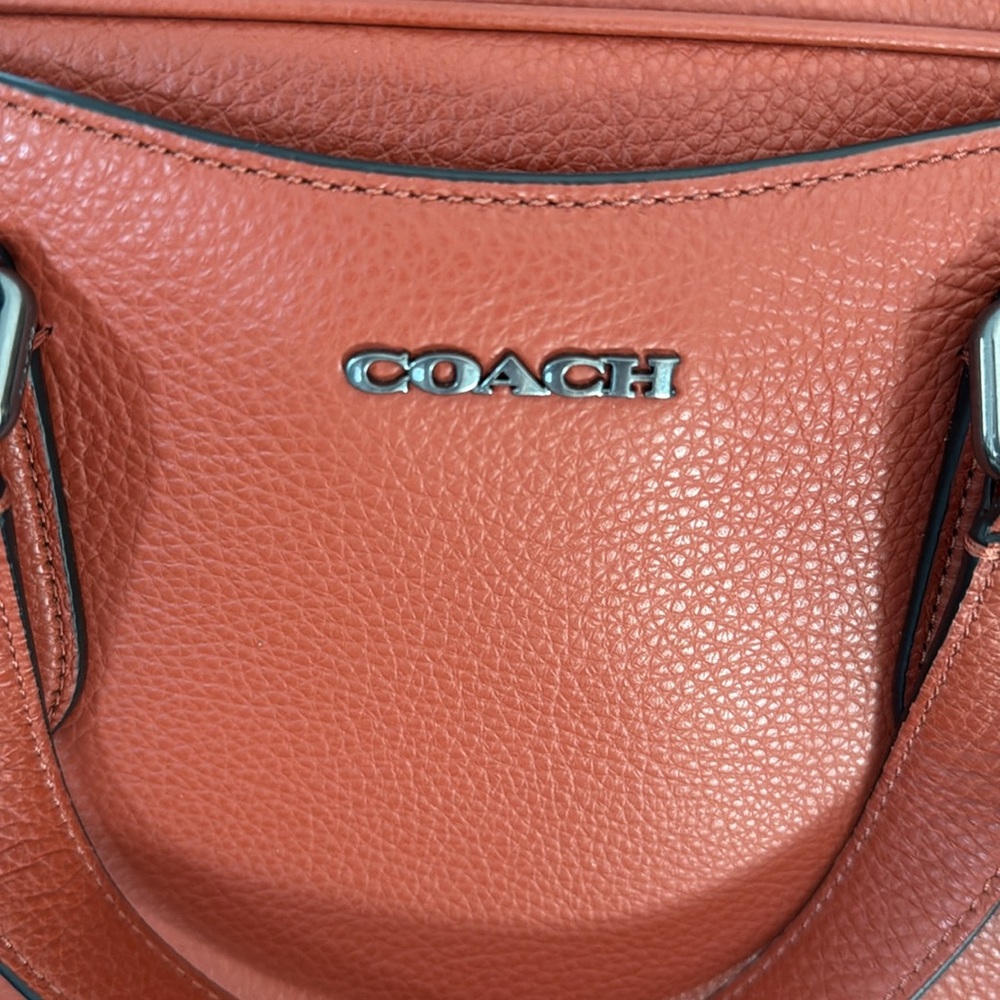 Coach Graham Structured Brief Case Leather in Terracotta NWT - Picture 4 of 12
